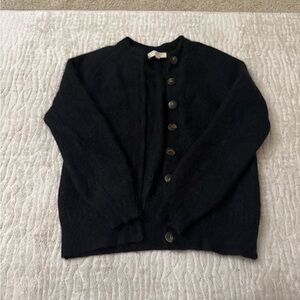 sezane black mohair cardigan size xxs